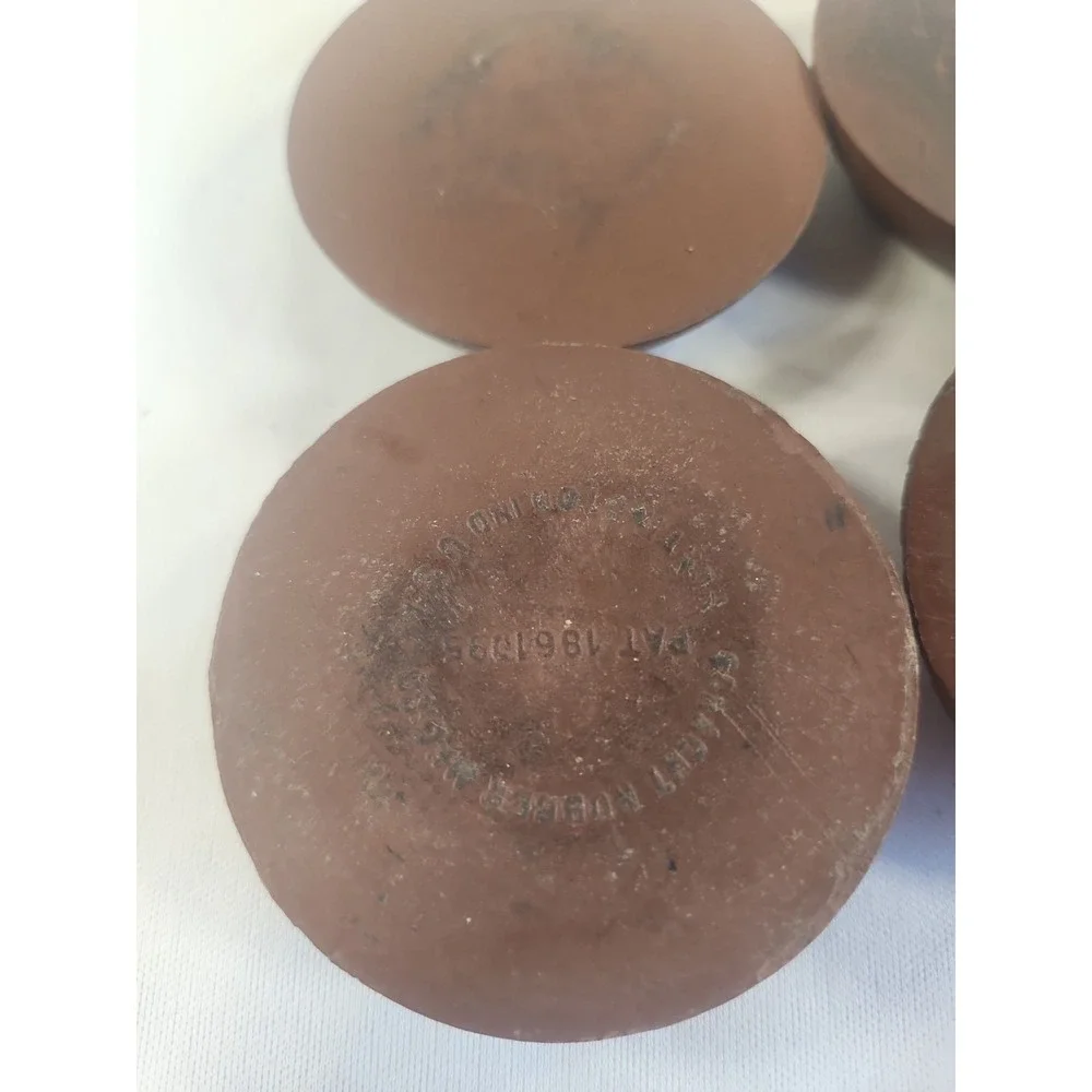 Set Of 4 Vintage Daisy Schacht Rubber Furniture‎ Caster Cups Prevents Sliding